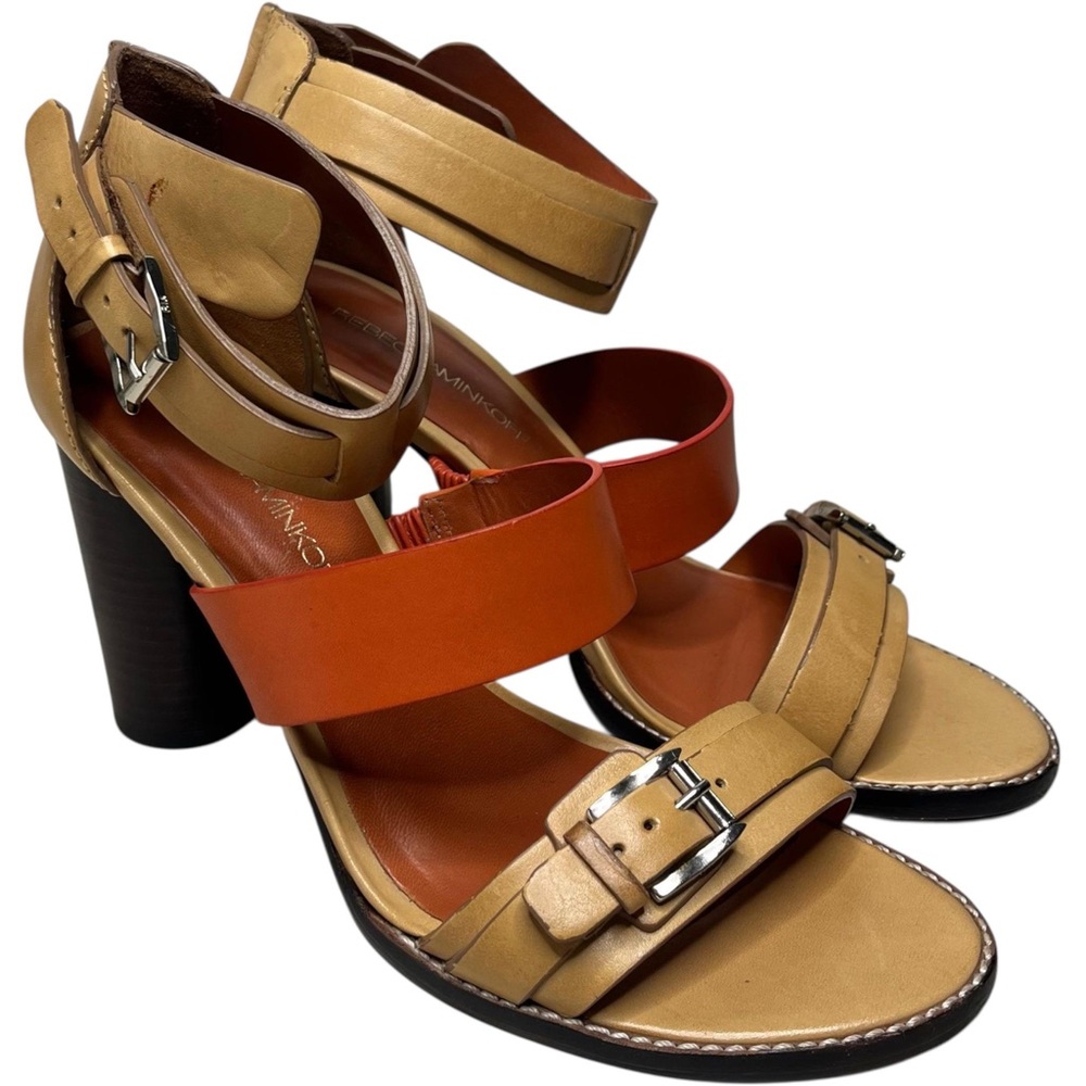 Rebecca Minkoff Ankle Strap Sandals Block Heel Open Toe Size 8.5